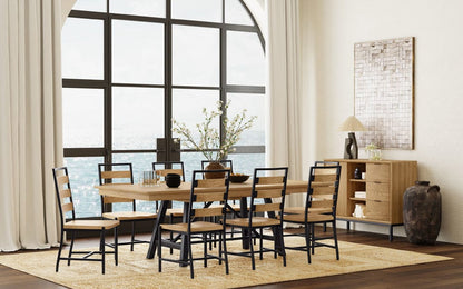 Intercon Furniture - Newport Trestle Table in Natural Oak - NP-TA-4296-NTO-C view 8
