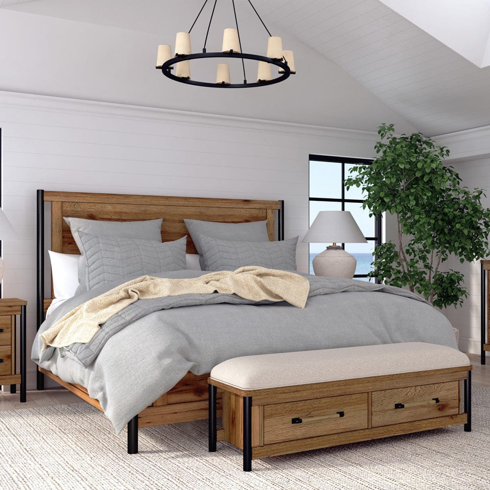 Intercon Furniture - Norcross King Standard Bed in Hickory - NC-BR-8060K-HCK-C view 3