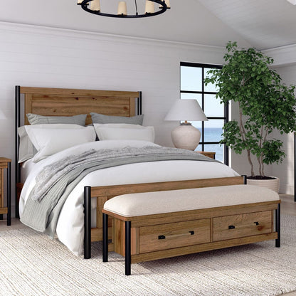 Intercon Furniture - Norcross Queen Standard Bed in Hickory - NC-BR-8060Q-HCK-C view 3
