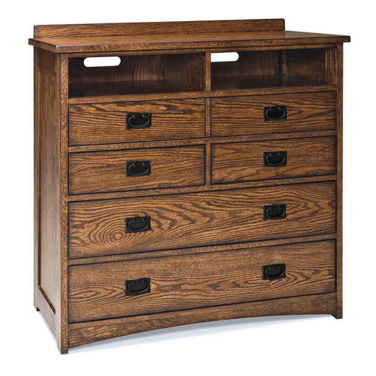 Intercon Furniture - Oak Park 5 Drawer Media Chest - OP-BR-N5806M-MIS-C veiw 1