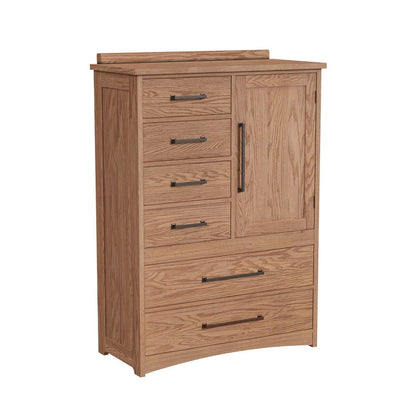 Intercon Furniture - Oak Park Gentleman's Chest  in Taupe - OP-BR-5806D-TAU-C view 1