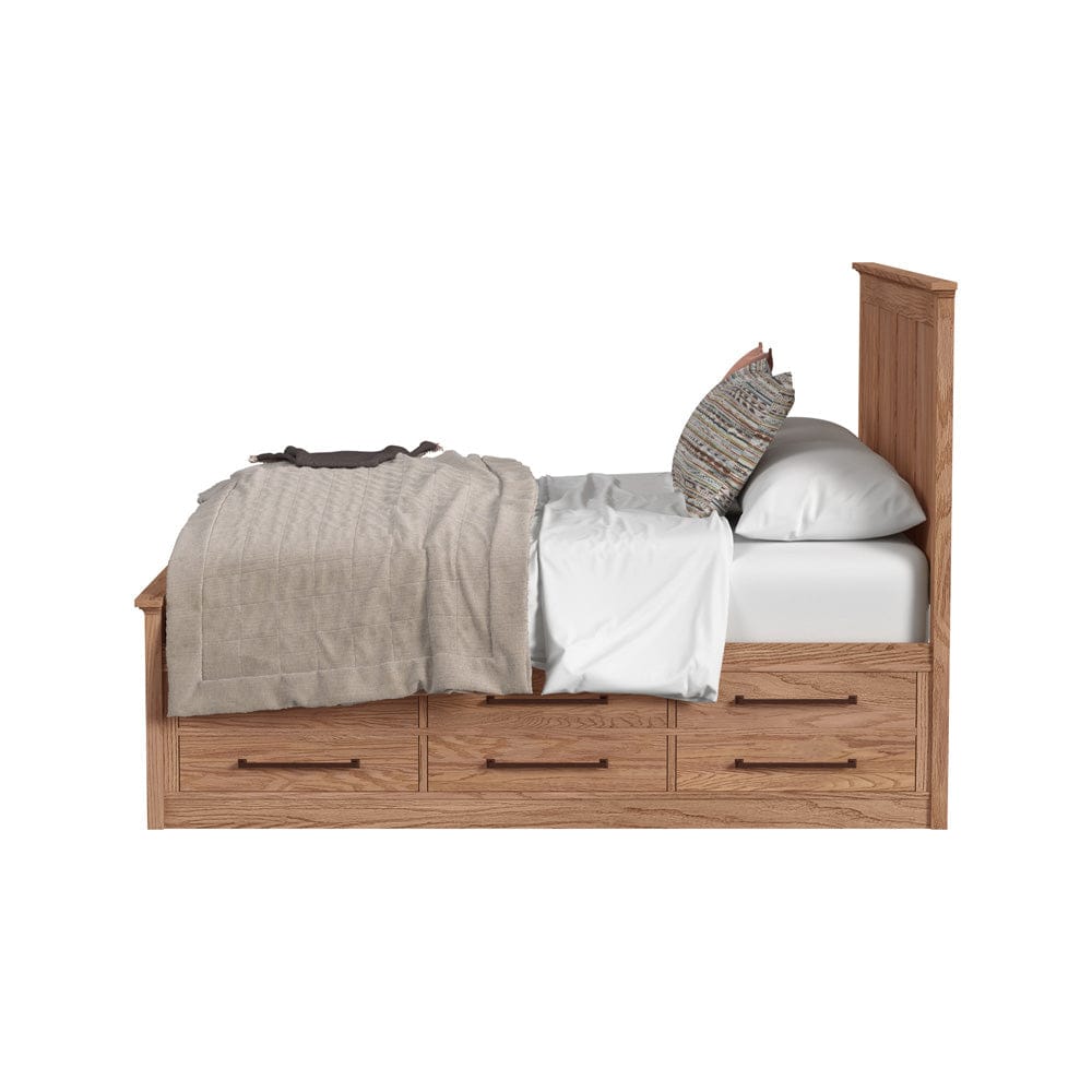 Intercon Furniture - Oak Park King Captain's Bed w-6 Drawers  in Taupe - OP-BR-5850K3-TAU-C view 3
