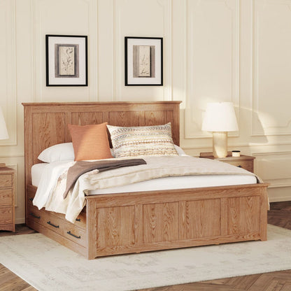 Intercon Furniture - Oak Park King Captain's Bed w-6 Drawers  in Taupe - OP-BR-5850K3-TAU-C view 4