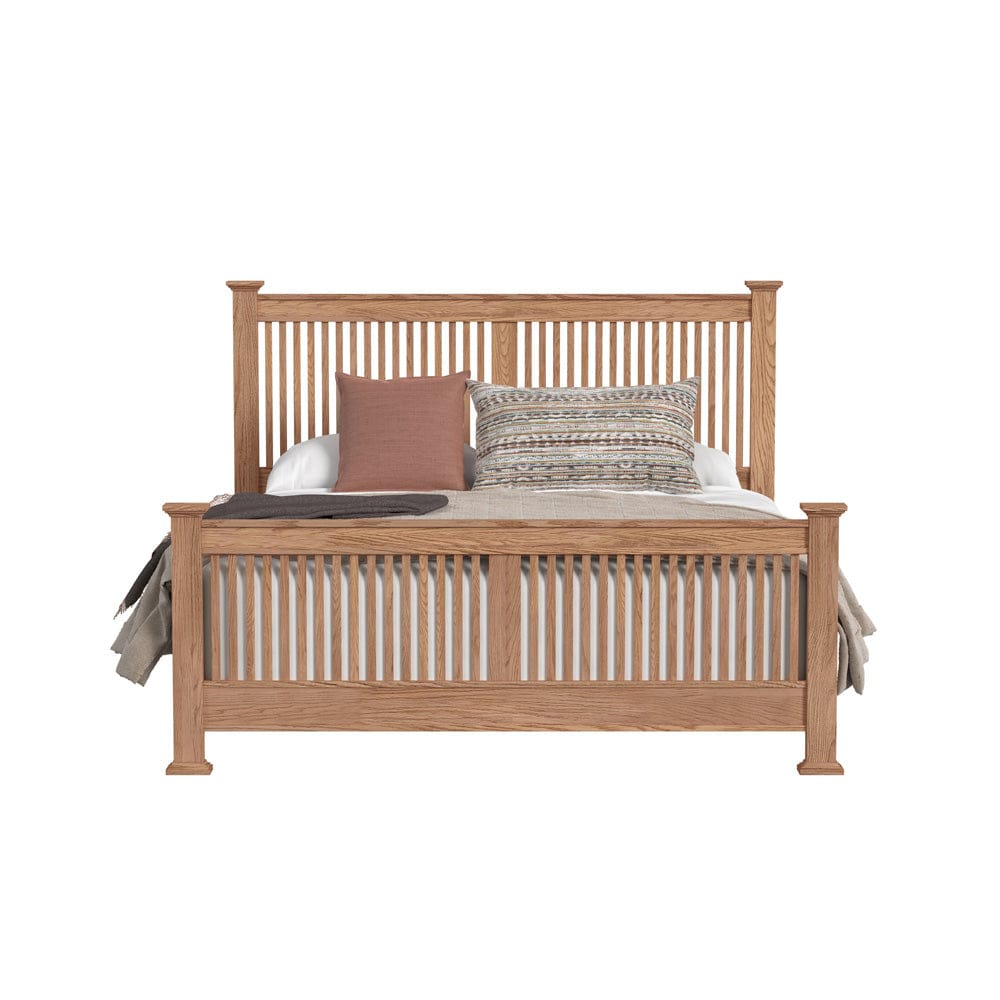 Intercon Furniture - Oak Park King Slat Bed  in Taupe - OP-BR-5825K-TAU-C view 2