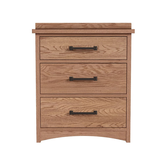 Intercon Furniture - Oak Park Nightstand  in Taupe - OP-BR-5803-TAU-C view 2
