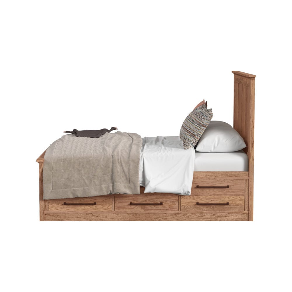 Intercon Furniture - Oak Park Queen Captain's Bed w-6 Drawers  in Taupe - OP-BR-5850Q3-TAU-C view 3