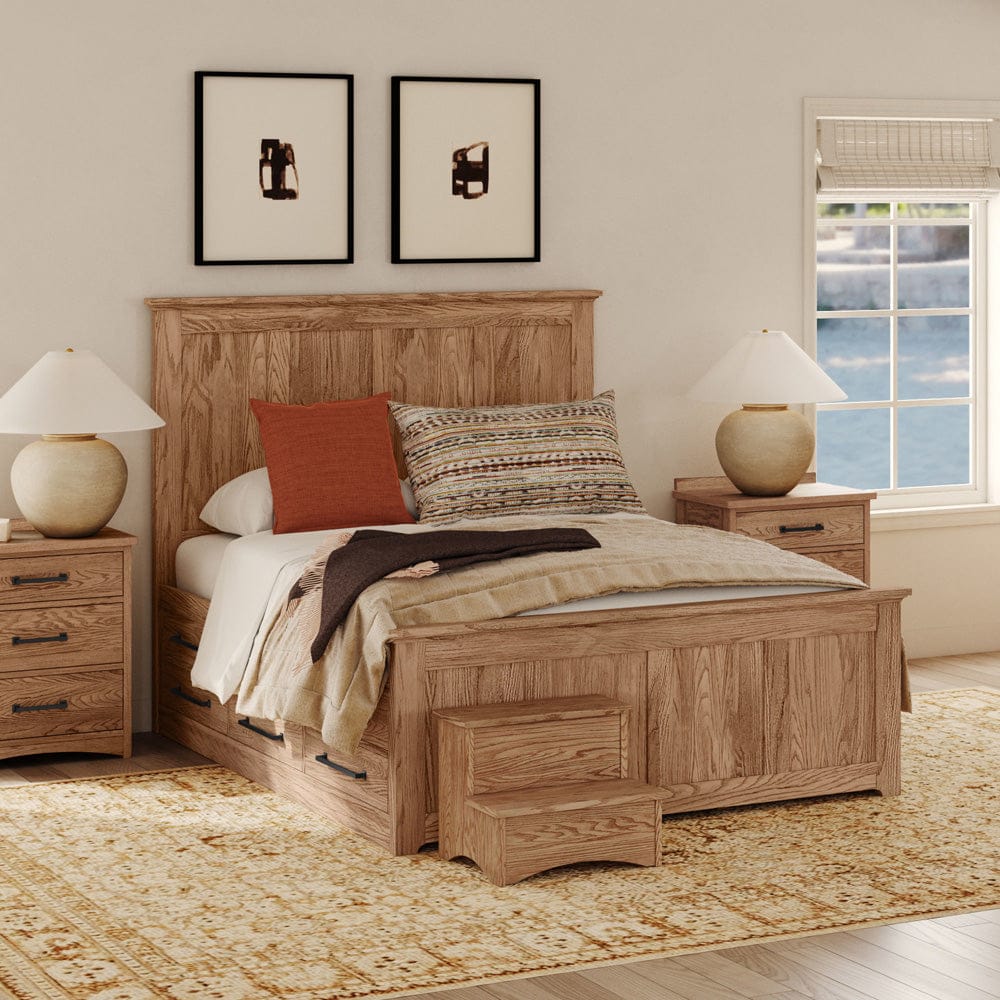 Intercon Furniture - Oak Park Queen Captain's Bed w-6 Drawers  in Taupe - OP-BR-5850Q3-TAU-C view 4