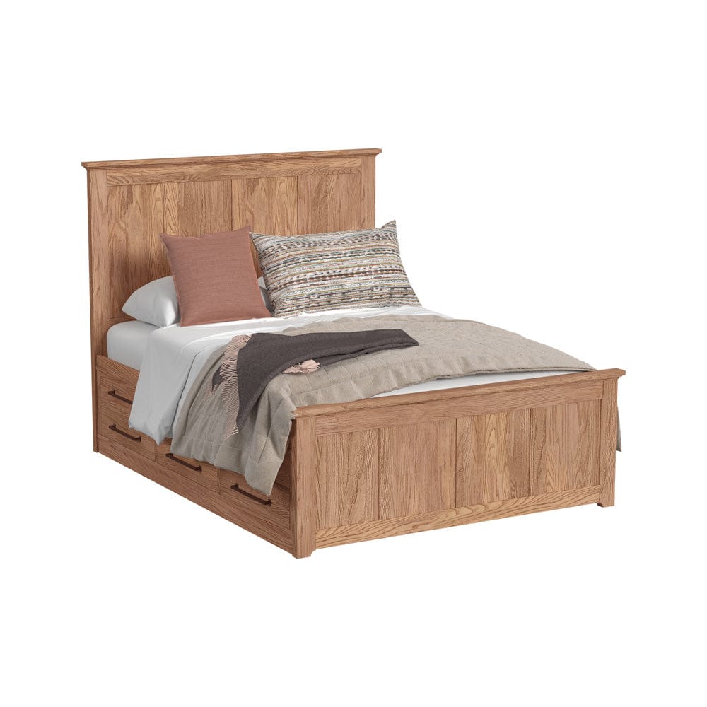 Intercon Furniture - Oak Park Queen Captain's Bed w-9 Drawers  in Taupe - OP-BR-5850QS-TAU-C view 1