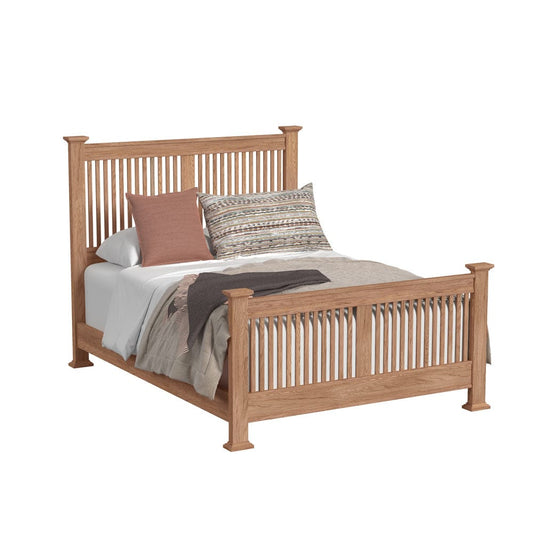 Intercon Furniture - Oak Park Queen Slat Bed  in Taupe - OP-BR-5825Q-TAU-C view 1