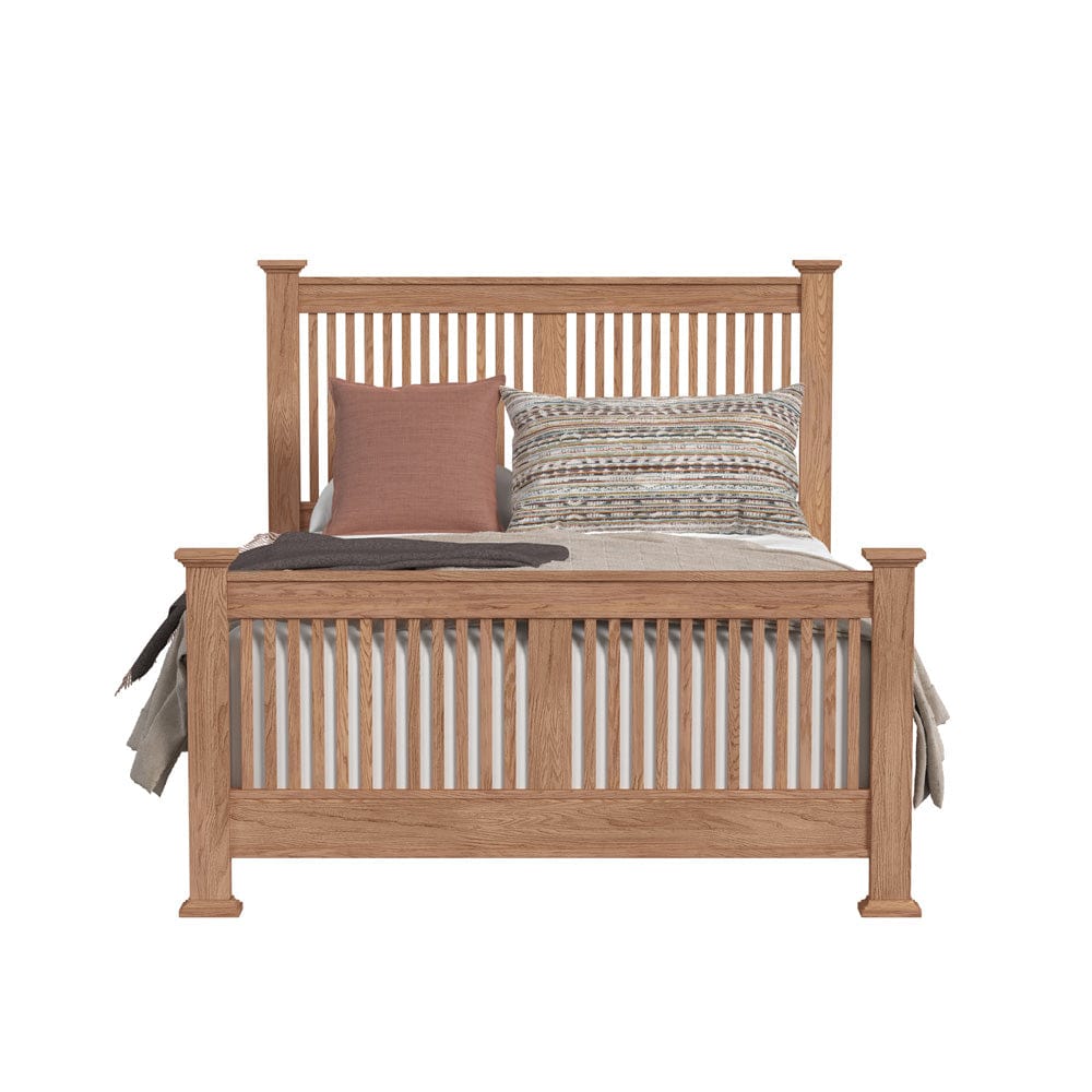 Intercon Furniture - Oak Park Queen Slat Bed  in Taupe - OP-BR-5825Q-TAU-C view 2