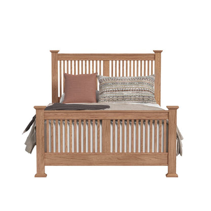 Intercon Furniture - Oak Park Queen Slat Bed  in Taupe - OP-BR-5825Q-TAU-C view 2