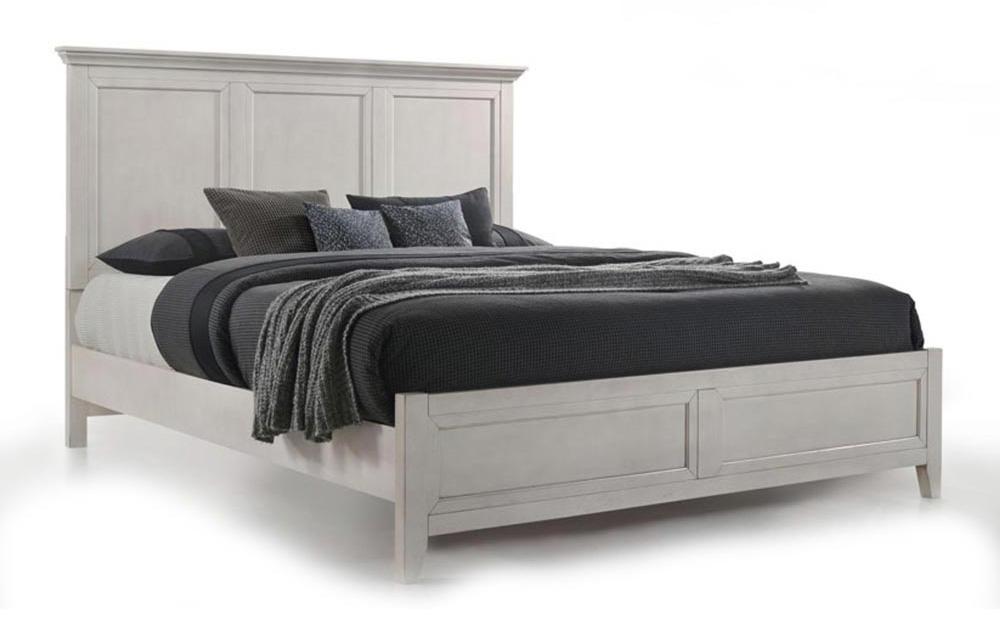 Intercon Furniture - San Mateo Complete Queen Standard Bed in Rustic White Finish view 1