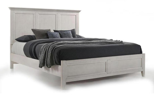 Intercon Furniture - San Mateo Complete Queen Standard Bed in Rustic White Finish veiw 1