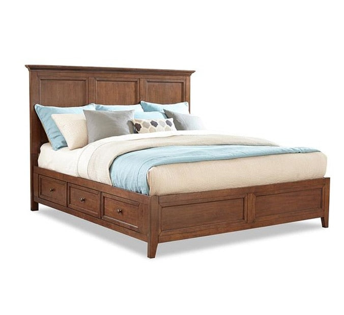 Intercon Furniture - San Mateo Complete Queen Storage Bed in Tuscan Finish view 1