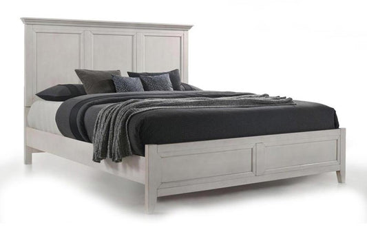 Intercon Furniture - San Mateo Completed King Standard Bed in Rustic White Finish veiw 1