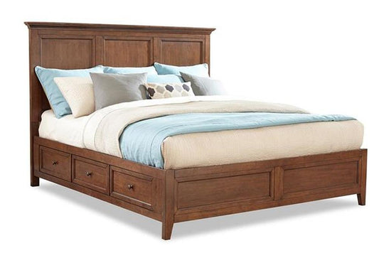 Intercon Furniture - San Mateo Completed King Storage Bed in Tuscan Finish veiw 1
