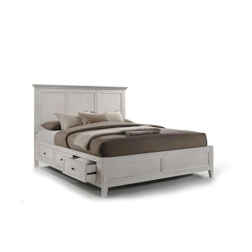 Intercon Furniture - San Mateo King Storage Bed  in White - SM-BR-8865KS-RWH-C view 1