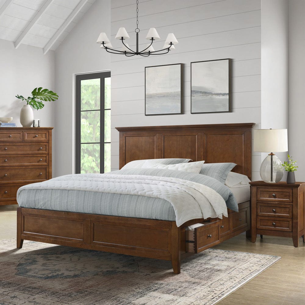 Intercon Furniture - San Mateo Queen Storage Bed  in Tuscan - SM-BR-8865QS-TUS-C view 2
