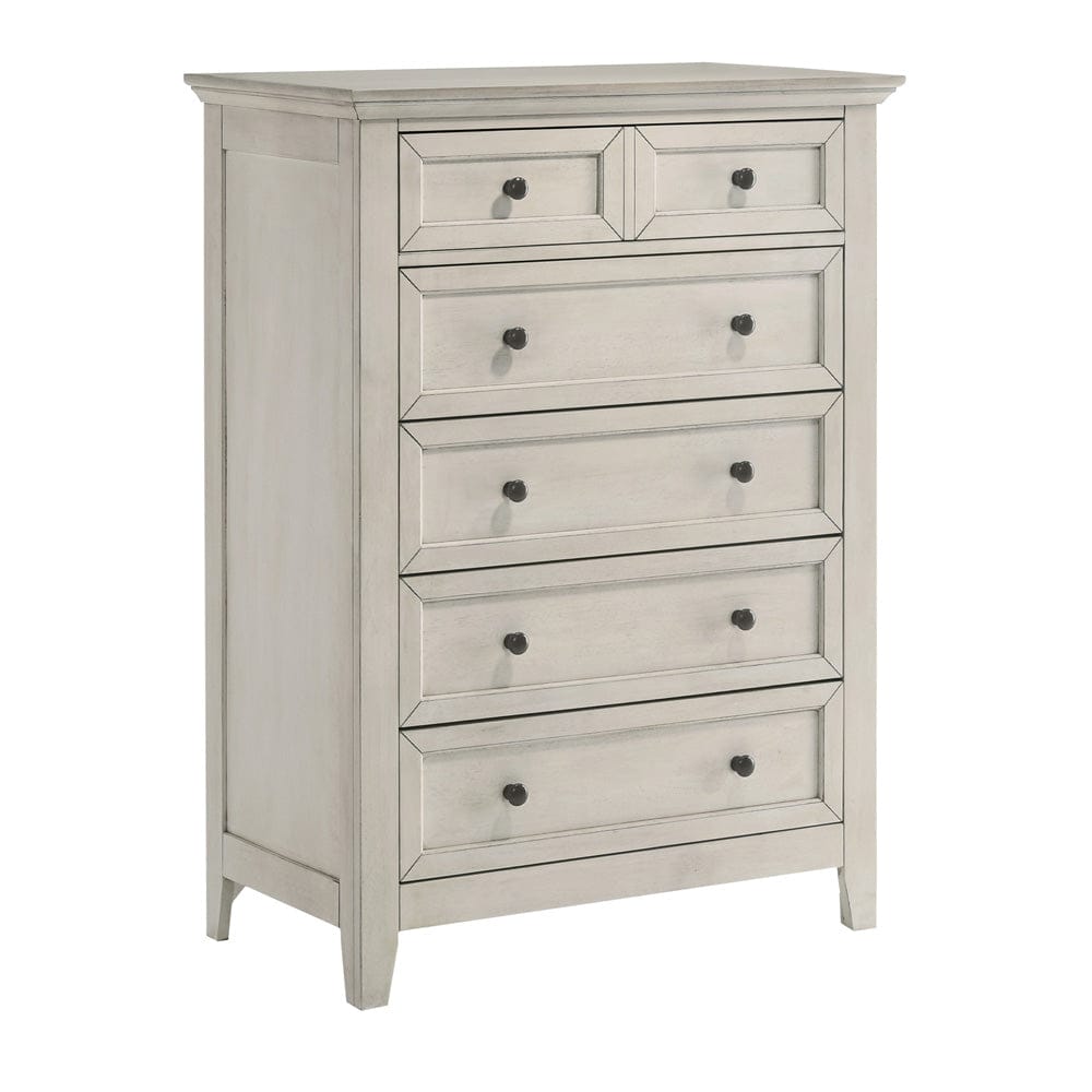 Intercon Furniture - San Mateo Youth Chest  in Rustic White - SM-BR-4305-RWH-C view 1