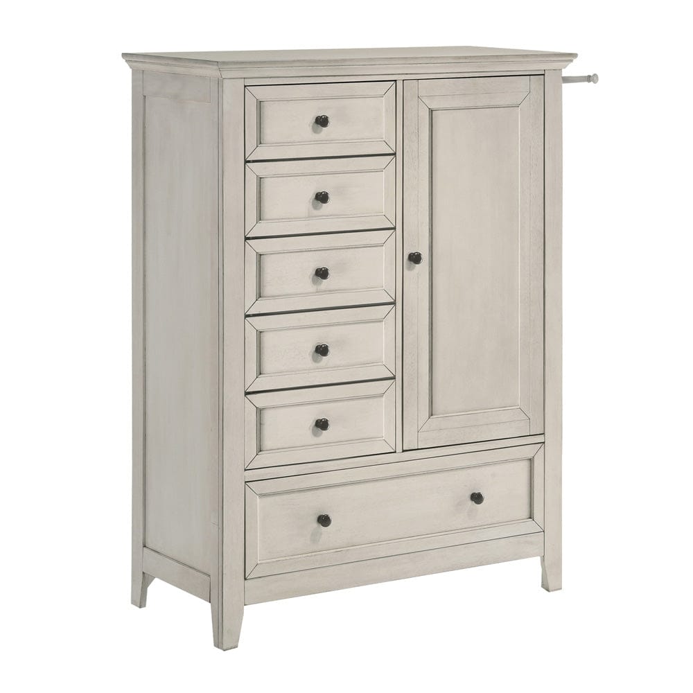 Intercon Furniture - San Mateo Youth Chifferobe  in Rustic White - SM-BR-4305CH-RWH-C view 1