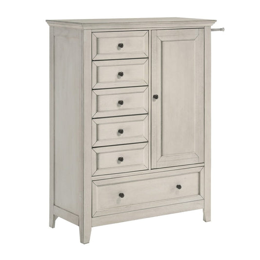 Intercon Furniture - San Mateo Youth Chifferobe  in Rustic White - SM-BR-4305CH-RWH-C view 1