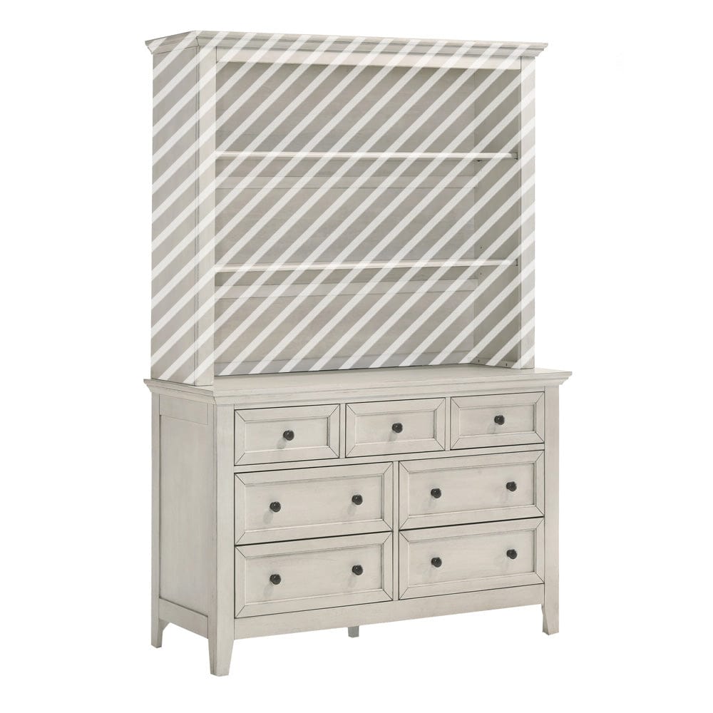 Intercon Furniture - San Mateo Youth Dresser  in Rustic White - SM-BR-4307-RWH-C view 3