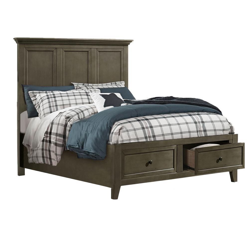 Intercon Furniture - San Mateo Youth Full Storage bed in Gray Finish veiw 1