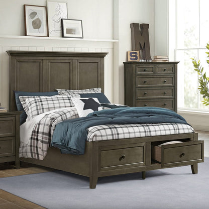 Intercon Furniture - San Mateo Youth Full Storage Bed  in Gray - SM-BR-4325FS-GRY-C view 2