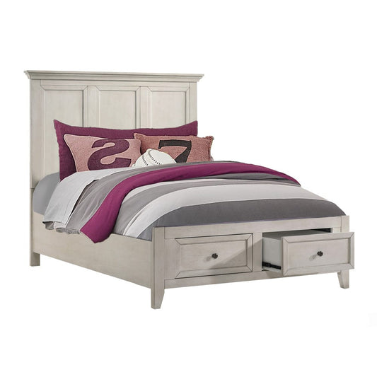 Intercon Furniture - San Mateo Youth Full Storage Bed  in Rustic White - SM-BR-4325FS-RWH-C view 1