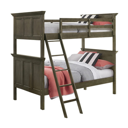 Intercon Furniture - San Mateo Youth Twin over Twin Bunk Bed  in Gray - SM-BR-4660TT-GRY-C view 1