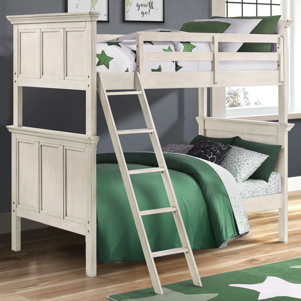 Intercon Furniture - San Mateo Youth Twin over Twin Bunk Bed  in Rustic White - SM-BR-4560TT-RWH-C view 2