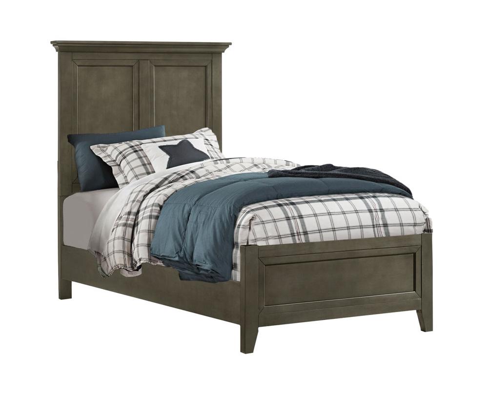 Intercon Furniture - San Mateo Youth Twin Panel Bed in Gray Finish veiw 1