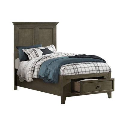 Intercon Furniture - San Mateo Youth Twin Storage Bed  in Gray - SM-BR-4325TS-GRY-C view 1