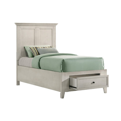 Intercon Furniture - San Mateo Youth Twin Storage Bed  in Rustic White - SM-BR-4325TS-RWH-C view 1