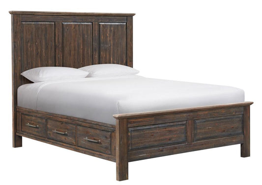 Intercon Furniture - Transitions Complete Queen Storage Bed in Driftwood And Sable Finish veiw 1