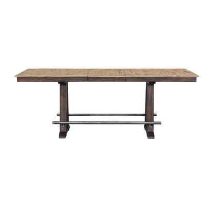 Intercon Furniture - Transitions Counter Trestle Table in Driftwood And Sable - TR-TA-4096G-DWS-SET view 2