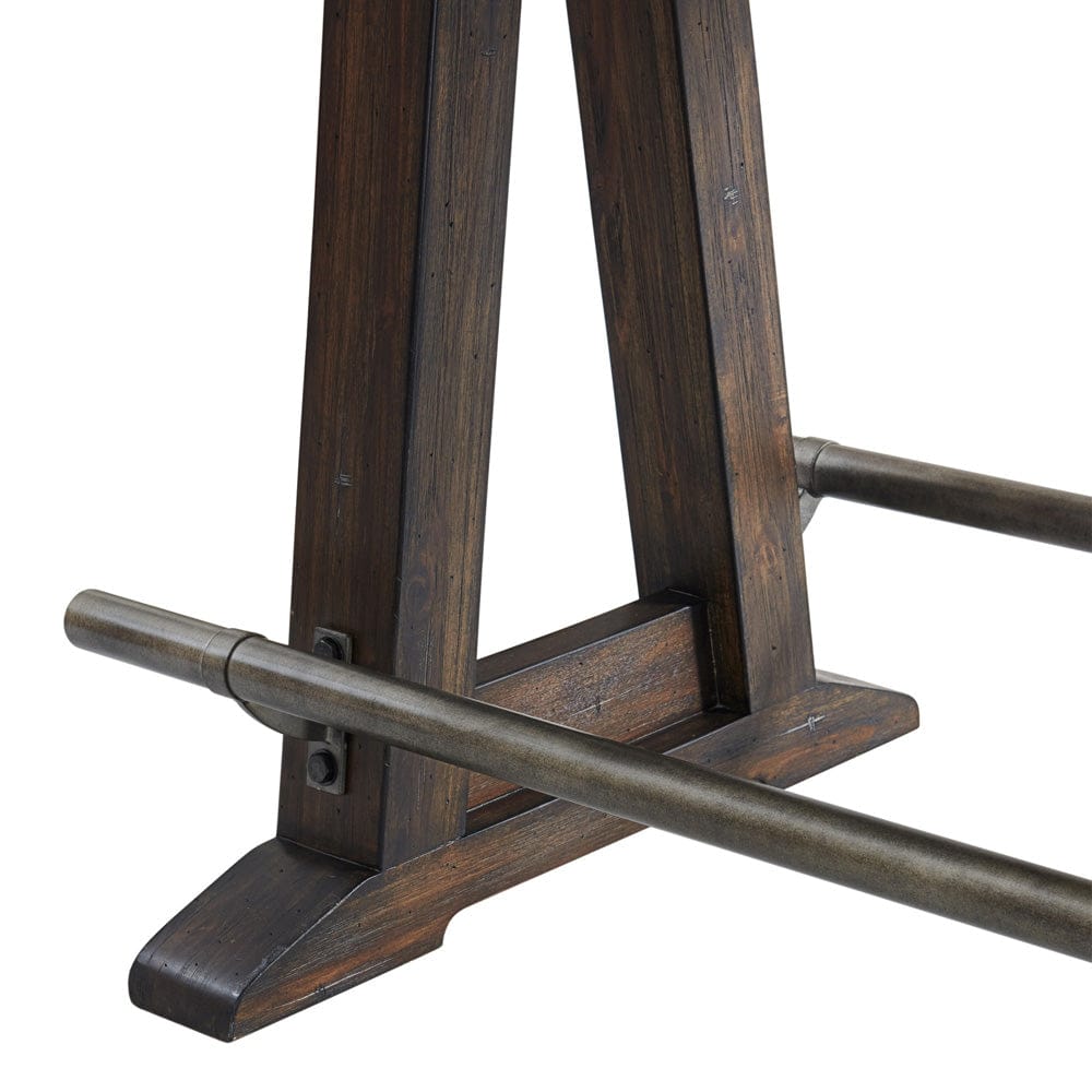 Intercon Furniture - Transitions Counter Trestle Table in Driftwood And Sable - TR-TA-4096G-DWS-SET view 4