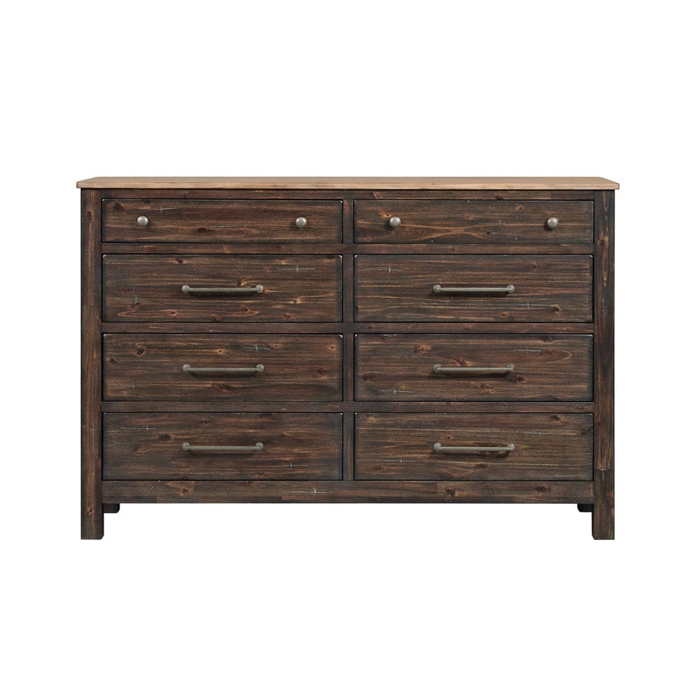 Intercon Furniture - Transitions Dresser in Driftwood And Sable - TR-BR-N3608-DWS-C view 2