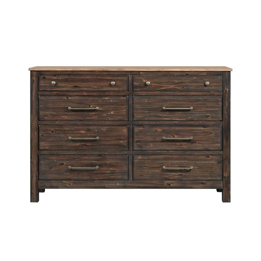 Intercon Furniture - Transitions Dresser in Driftwood And Sable - TR-BR-N3608-DWS-C view 2