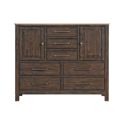 Intercon Furniture - Transitions Gentleman's Chest  in Driftwood And Sable - TR-BR-N3607D-DWS-C view 2
