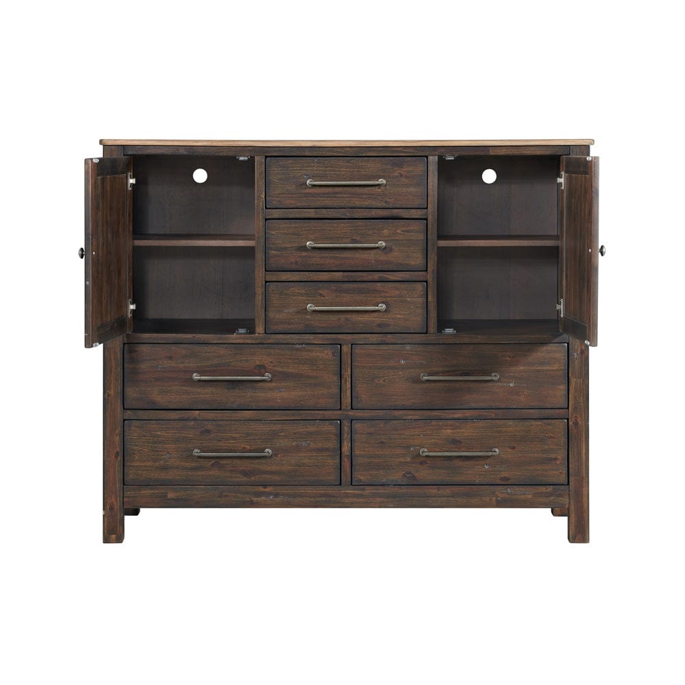 Intercon Furniture - Transitions Gentleman's Chest  in Driftwood And Sable - TR-BR-N3607D-DWS-C view 3