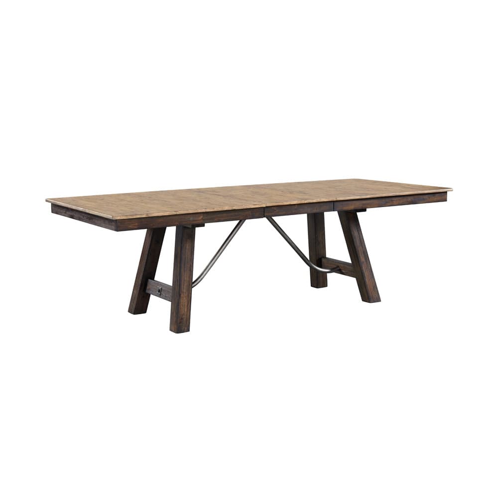 Intercon Furniture - Transitions Trestle Dining Table in Driftwood And Sable - TR-TA-4296-DWS-SET view 1