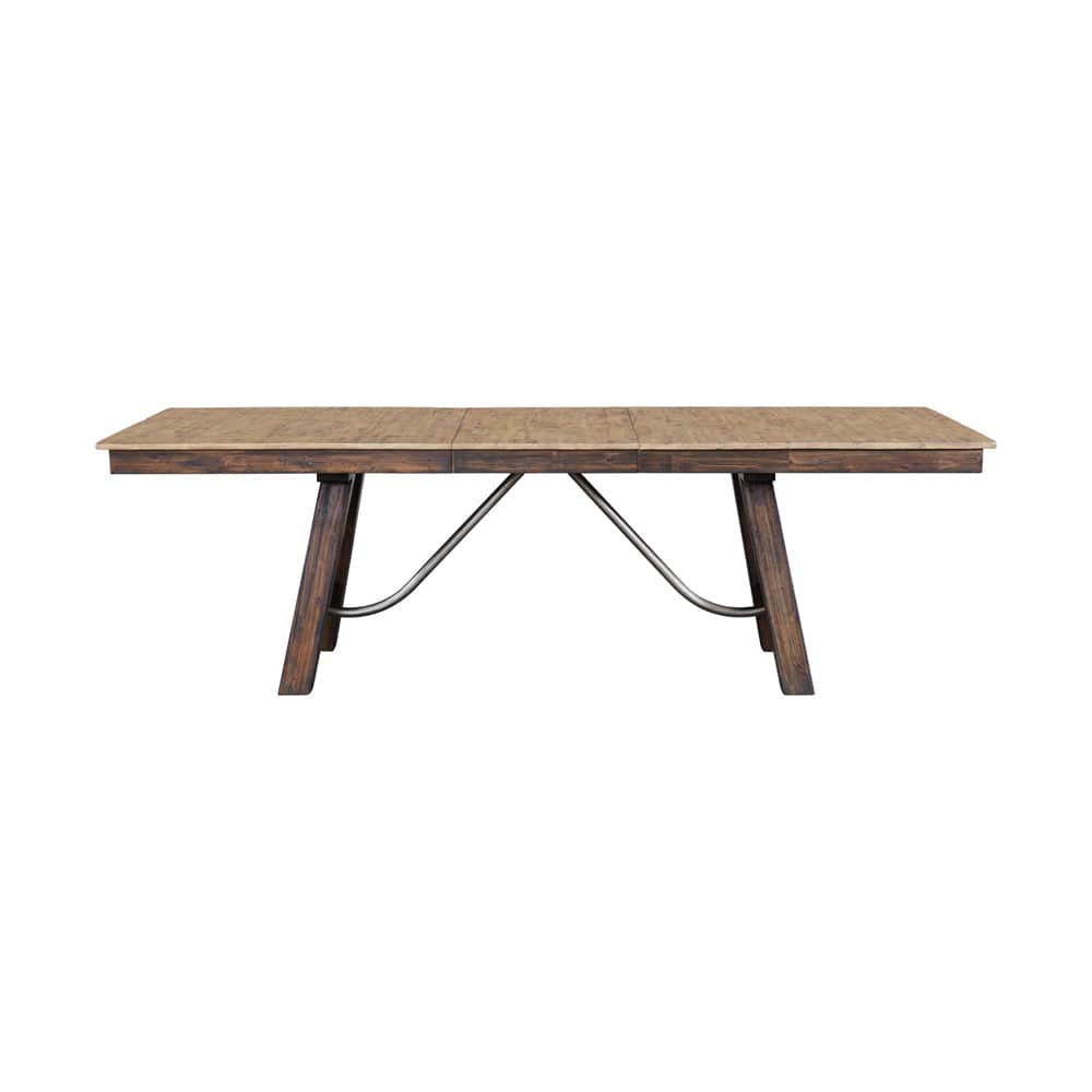 Intercon Furniture - Transitions Trestle Dining Table in Driftwood And Sable - TR-TA-4296-DWS-SET view 2