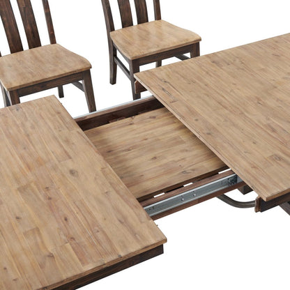 Intercon Furniture - Transitions Trestle Dining Table in Driftwood And Sable - TR-TA-4296-DWS-SET view 3