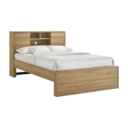 Intercon Furniture - Vega Full Bookcase Bed in Natural Oak Melamine - VG-BR-2240F-NNM-C view 1