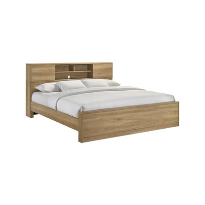 Intercon Furniture - Vega King Bookcase Bed in Natural Oak Melamine - VG-BR-2260K-NNM-C view 1