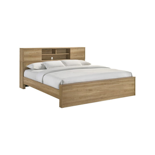 Intercon Furniture - Vega King Bookcase Bed in Natural Oak Melamine - VG-BR-2260K-NNM-C view 1