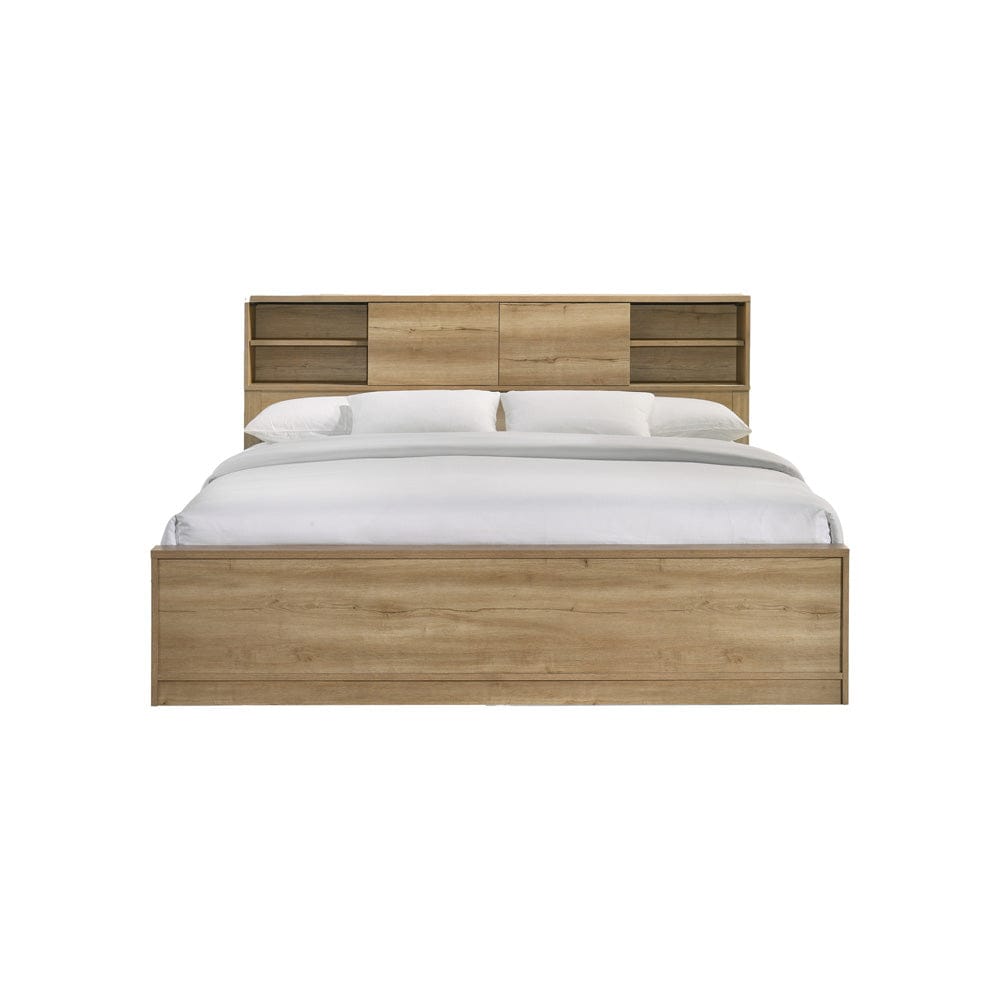Intercon Furniture - Vega King Bookcase Bed in Natural Oak Melamine - VG-BR-2260K-NNM-C view 2