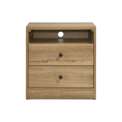 Intercon Furniture - Vega Nightstand in Natural Oak Melamine - VG-BR-2202-NNM-C view 2