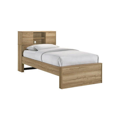 Intercon Furniture - Vega Twin Bookcase Bed in Natural Oak Melamine - VG-BR-2240T-NNM-C view 1